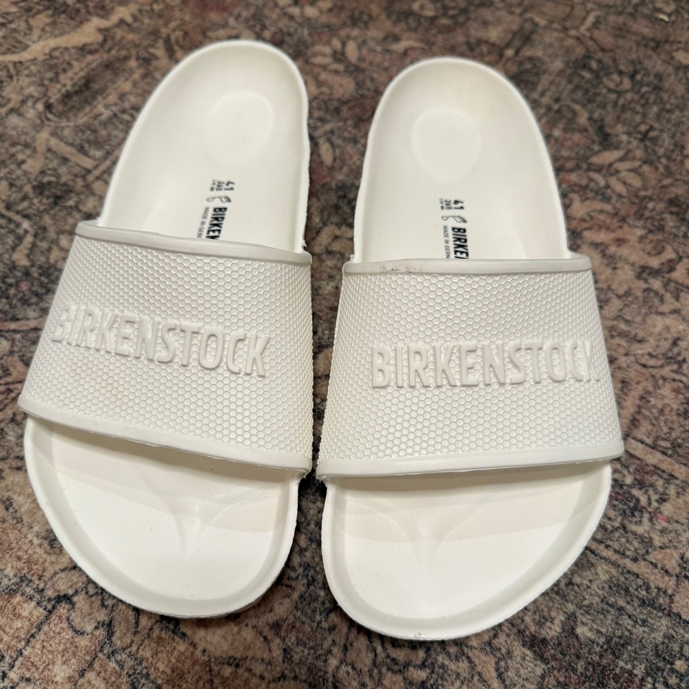 Birkenstock Barbados EVA White Slides Mens 8 Womens 10 Sandal 41 L10 M8